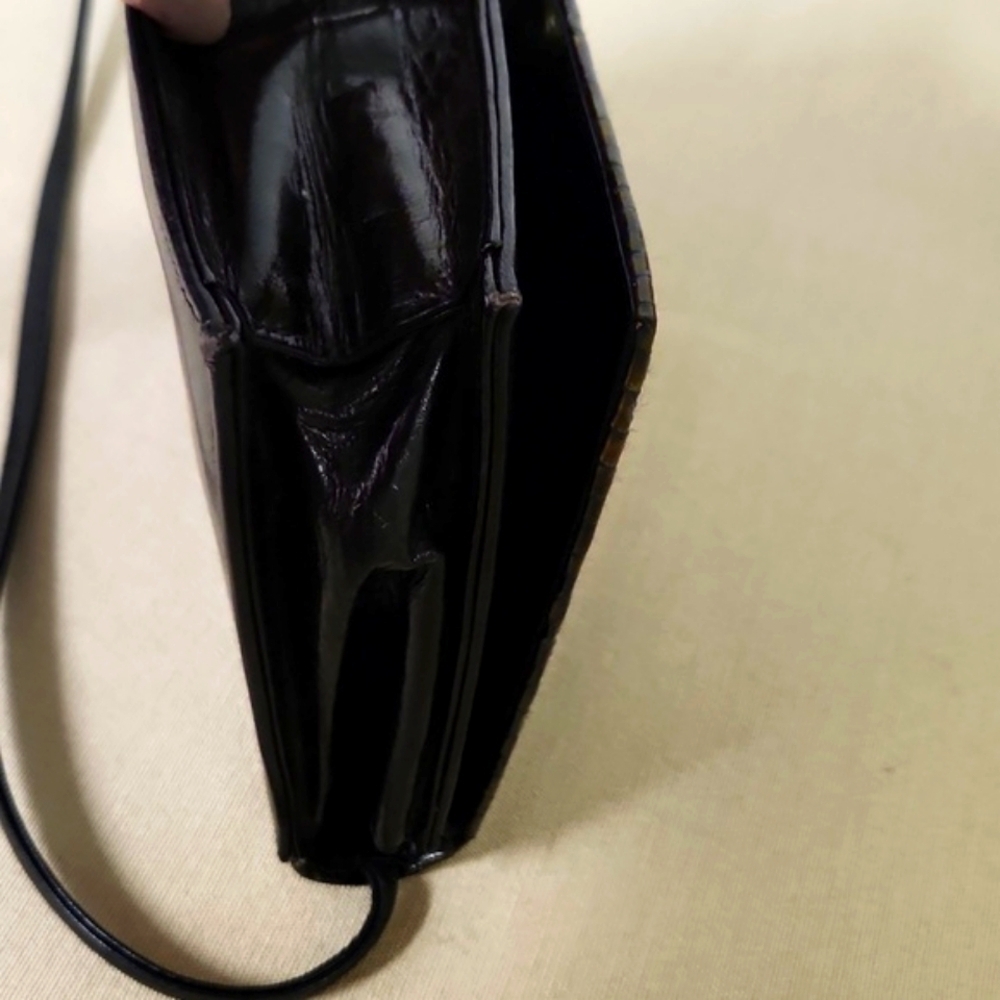 Ana Bonilla Snakeskin Leather Made in Spain  Black Crossbody - Picture 9 of 9